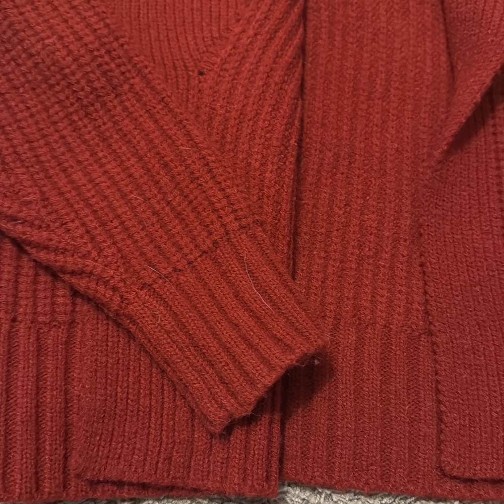 Deep red sweater is comfy yet classy! - Picture 5 of 5
